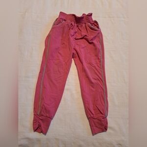 Hanna Andersson girls size 110 or 5 pink jogging style pants, guc